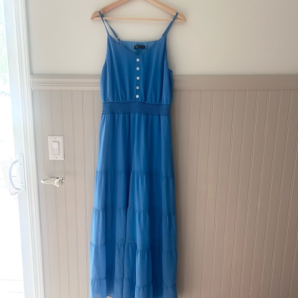 Prettygarden Women’s Size Medium Blue Sleeveless Spaghetti Strap Maxi Dress - Picture 3 of 10